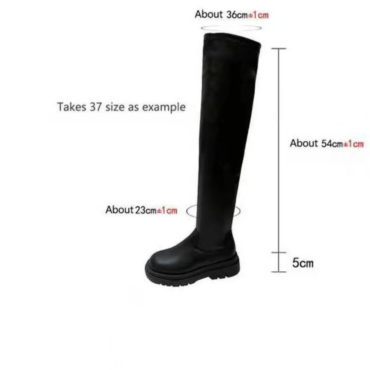 2022 Nuovo Inverno Neve Antiscivolo Piattaforma Donne Botas Designer Stretch Stivali Alti Tacchi Medi Partito Sopra Il Ginocchio