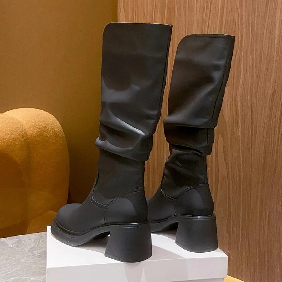 2023 Moda Nuovo Autunno/Inverno Stivali Lunghi da Donna di Alta Qualità in Morbida Pelle da Donna Stivali da Cavaliere Casual So
