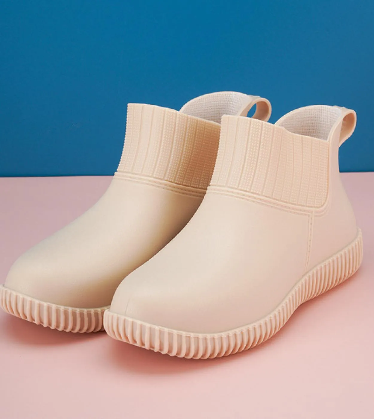 Comemore Fashion Fondo spesso Stivali da pioggia da donna per adulti Usura esterna Scarpe da acqua Scarpe da pioggia impermeabil