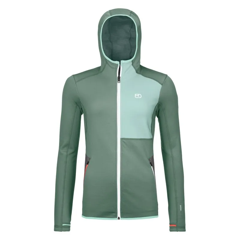 Donna Ortovox FLEECE HOODY W (grigio artico) in pile