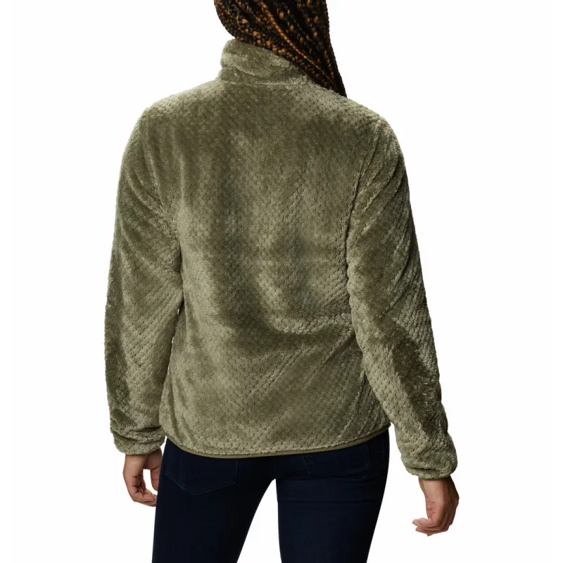 Giacca in pile da donna Columbia Fire Side Sherpa (verde pietra)