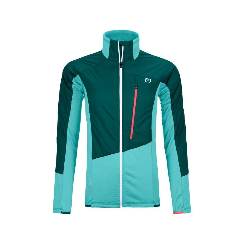 Giacca in pile da donna Ortovox Westalpen Swisswool Hybrid (verde pacifico)