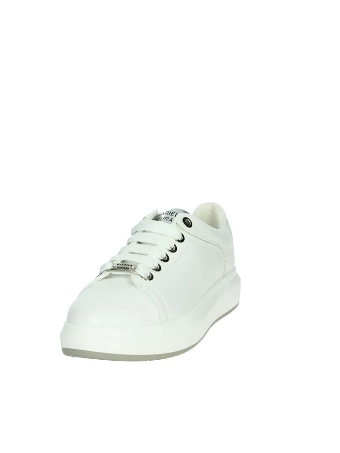 MARIELLA BURANI  SNEAKERS BASSA 50280 BIANCO/ARGENTO