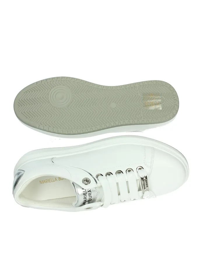MARIELLA BURANI  SNEAKERS BASSA 50280 BIANCO/ARGENTO