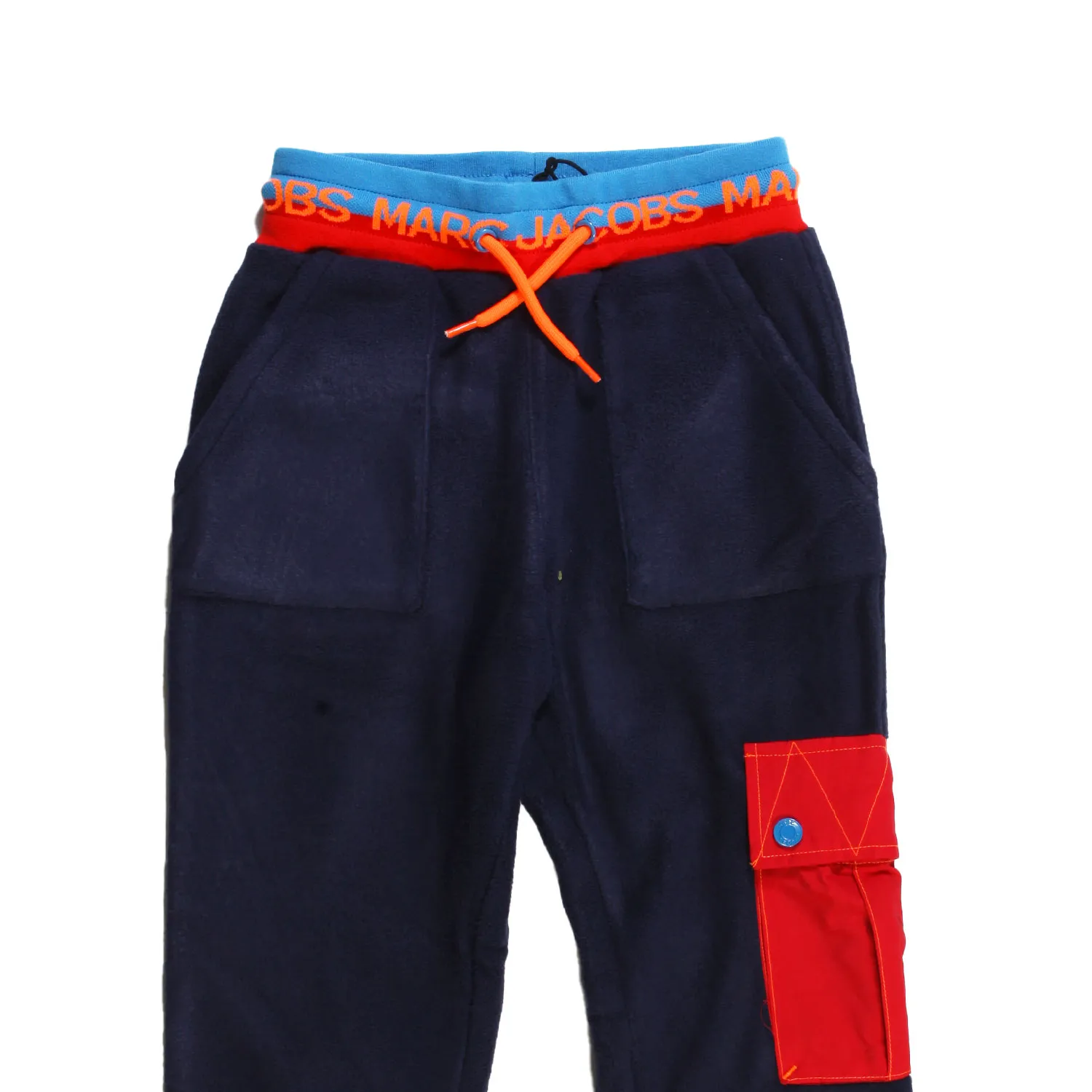 Pantalone Marc Jacobs Blu E Rosso In Pile Bambino