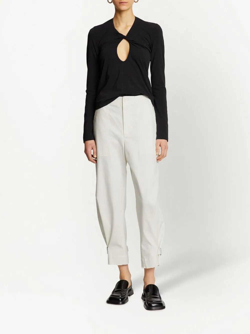 Pantaloni dritti in bianco - donna