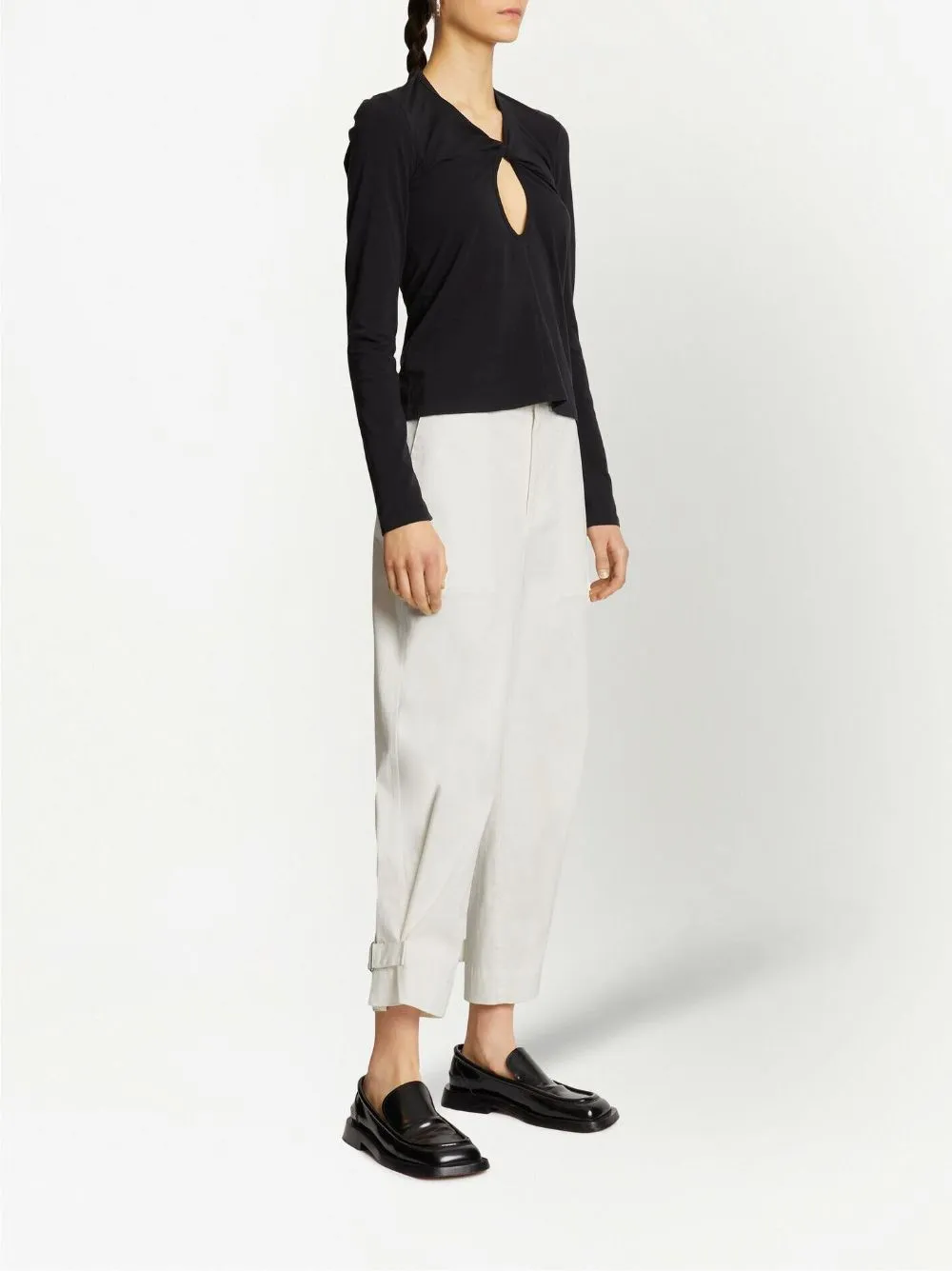 Pantaloni dritti in bianco - donna