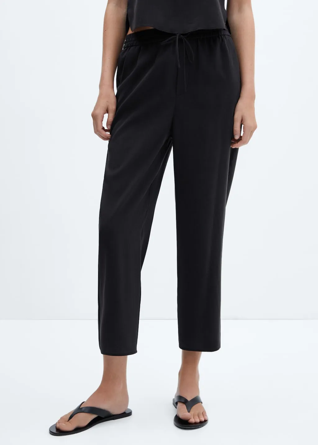 Pantaloni modal vita elasticizzata