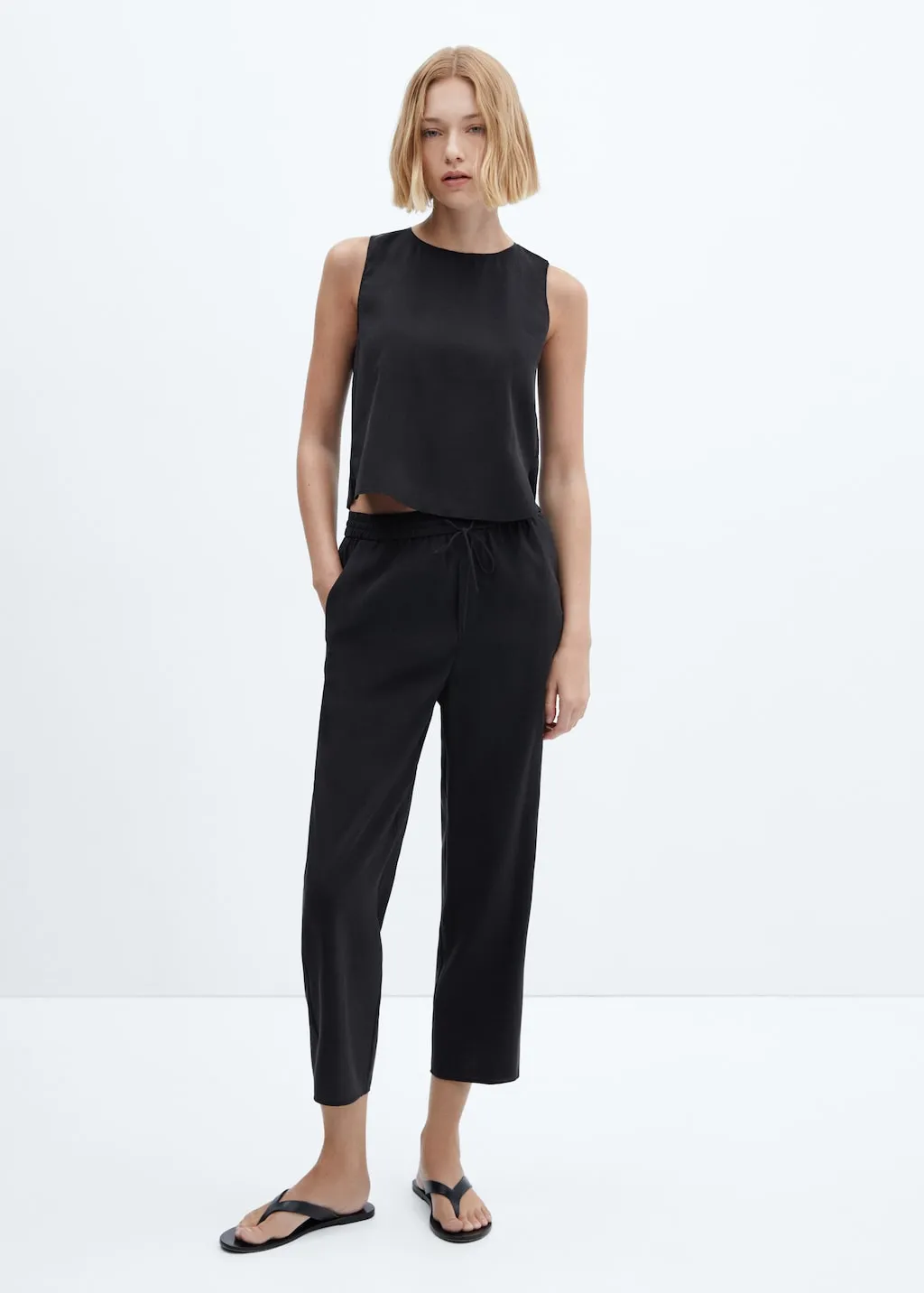 Pantaloni modal vita elasticizzata