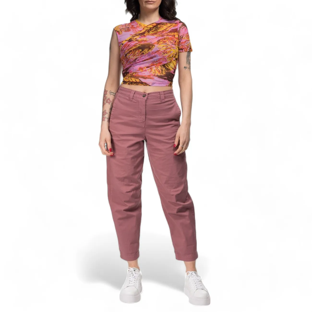Pinko pantaloni carrot coccio
