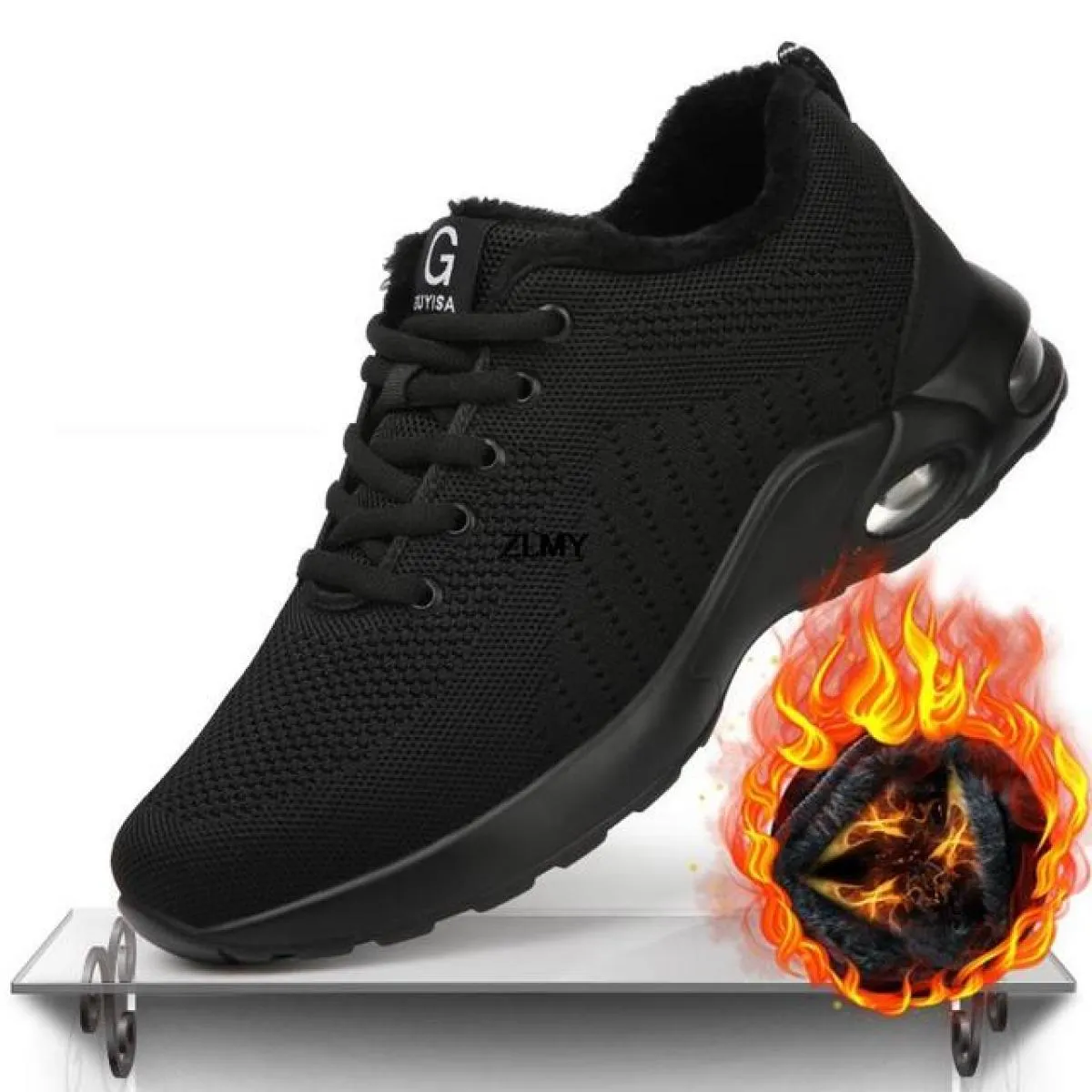 Scarpe antinfortunistiche invernali da uomo Sneaker da lavoro con punta in acciaio Stivali antinfortunistici da lavoro traspiran