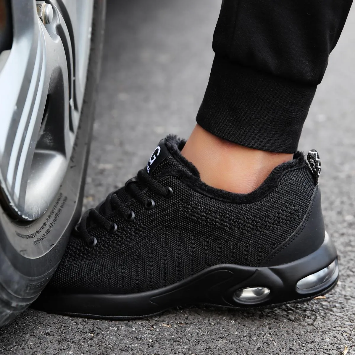 Scarpe antinfortunistiche invernali da uomo Sneaker da lavoro con punta in acciaio Stivali antinfortunistici da lavoro traspiran