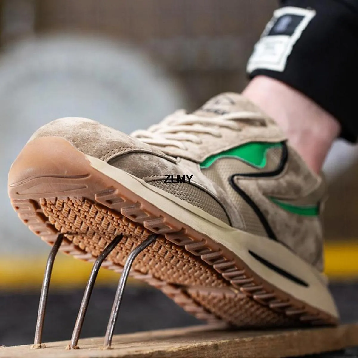 Sneaker con punta in acciaio traspirante Scarpe antinfortunistiche da uomo Scarpe da lavoro antiforatura Uomo Stivali antinfortu