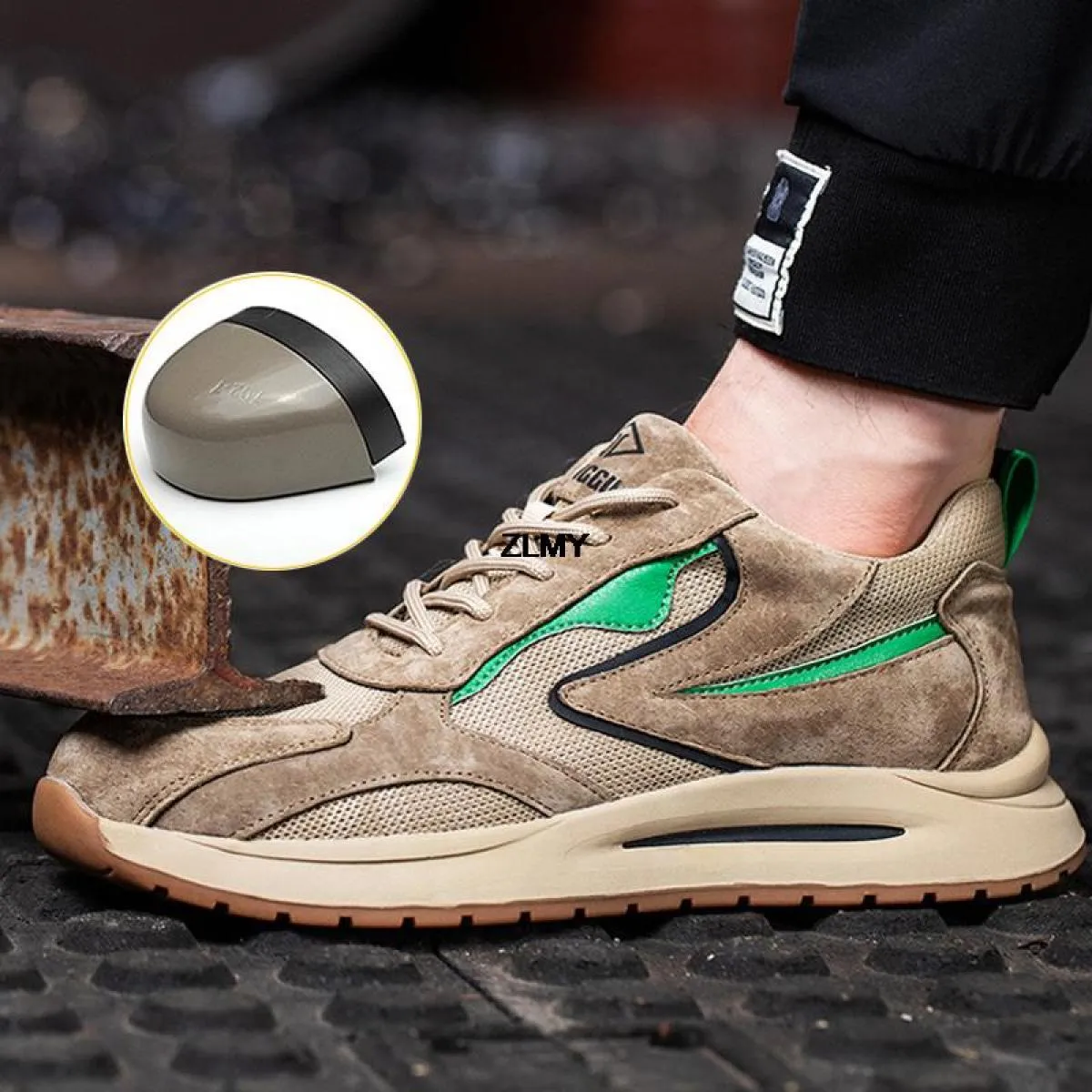 Sneaker con punta in acciaio traspirante Scarpe antinfortunistiche da uomo Scarpe da lavoro antiforatura Uomo Stivali antinfortu