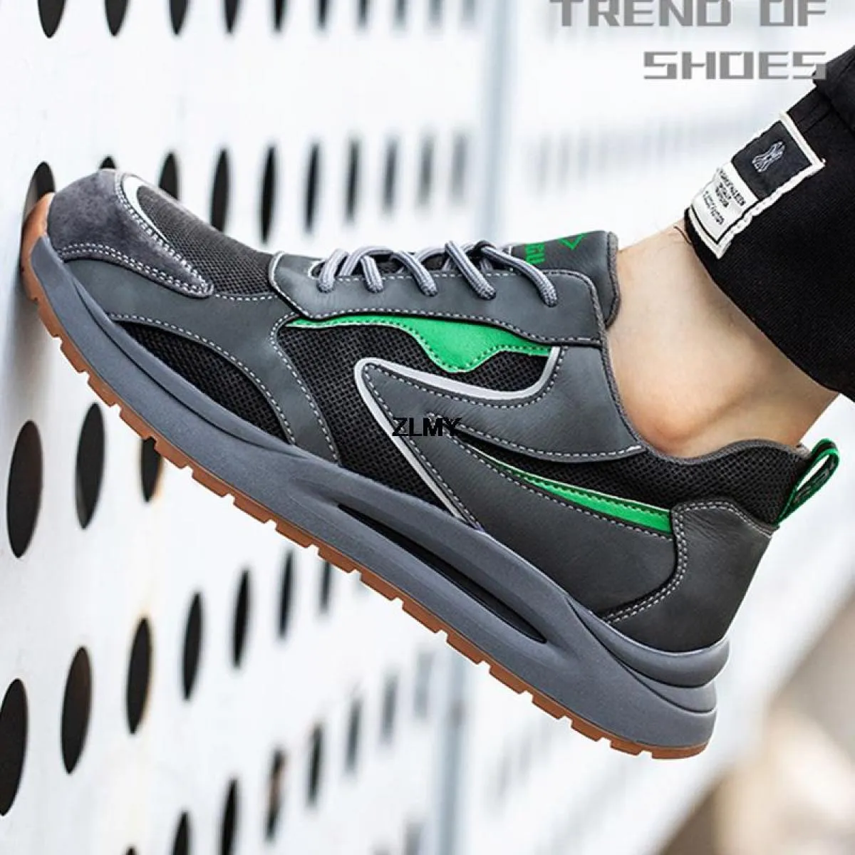 Sneaker con punta in acciaio traspirante Scarpe antinfortunistiche da uomo Scarpe da lavoro antiforatura Uomo Stivali antinfortu