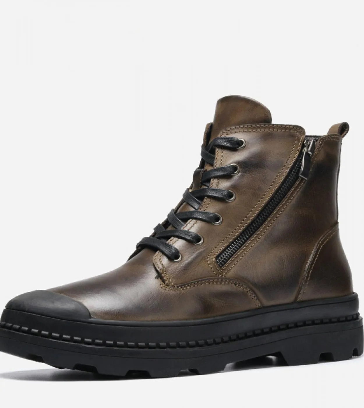 Stivali da motociclista da uomo retrò Scarpe da motociclista impermeabili in vera pelle 47 Abbigliamento da escursionismo maschi
