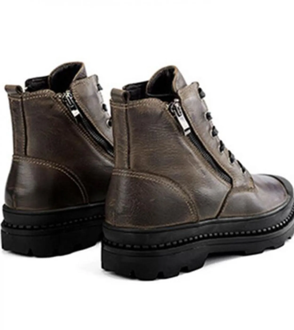 Stivali da motociclista da uomo retrò Scarpe da motociclista impermeabili in vera pelle 47 Abbigliamento da escursionismo maschi