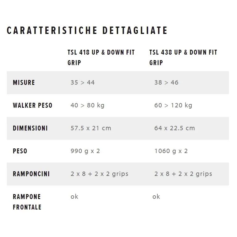 TSL Outdoor 418 Up&Down Fit Grip ciaspole racchette da neve donna
